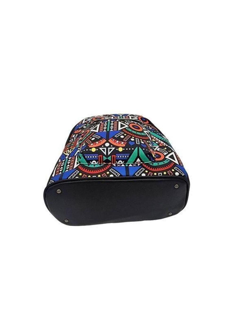 Geometrical African Print Backpack - Picture 7 of 10